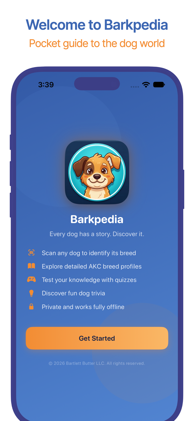 Barkpedia app screen 1