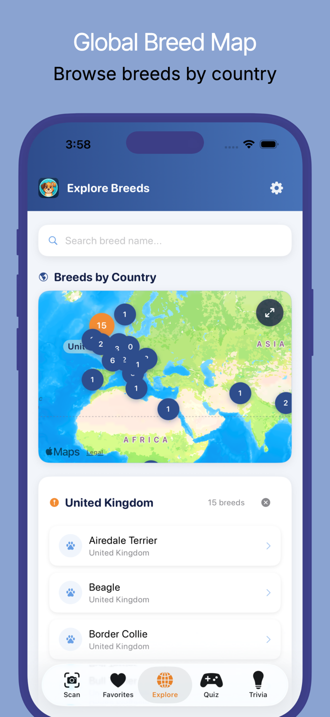 Barkpedia app screen 6