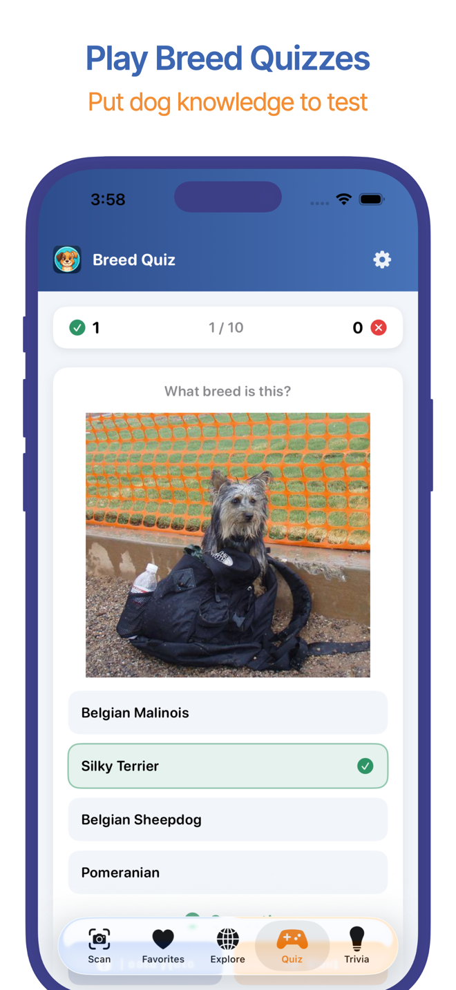 Barkpedia app screen 7