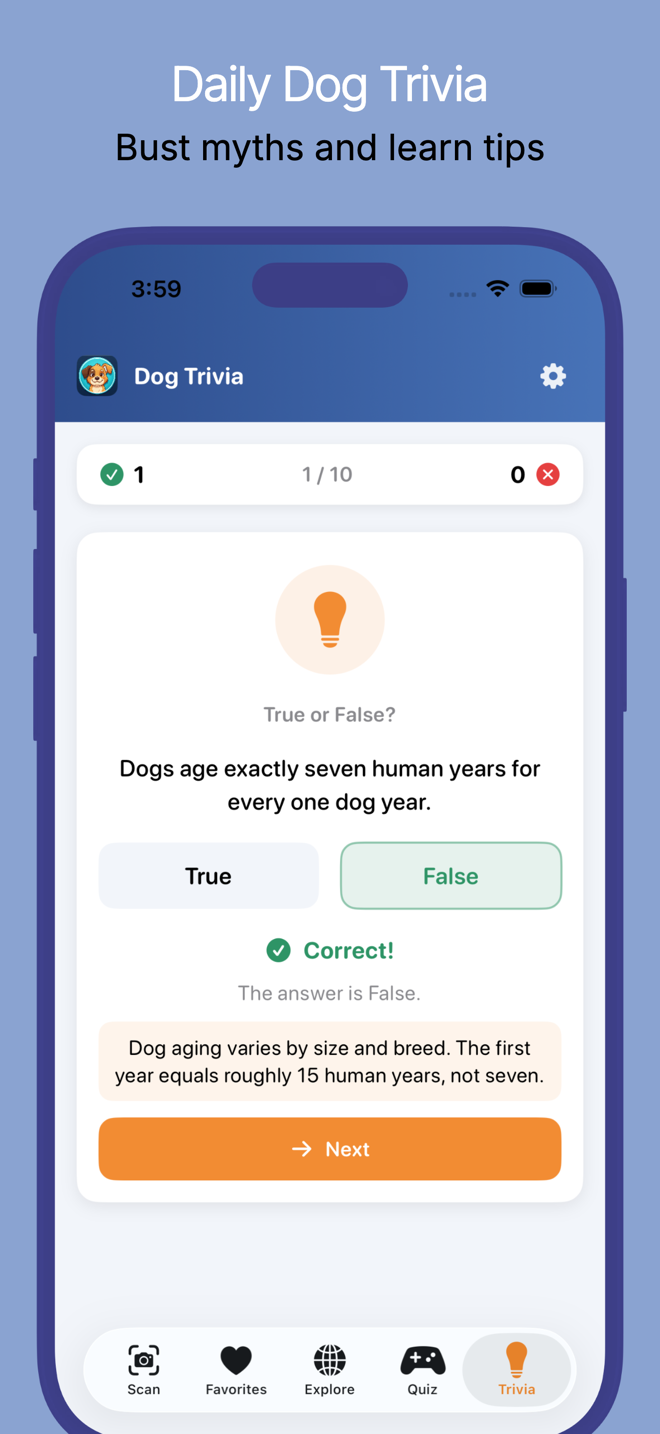 Barkpedia app screen 8
