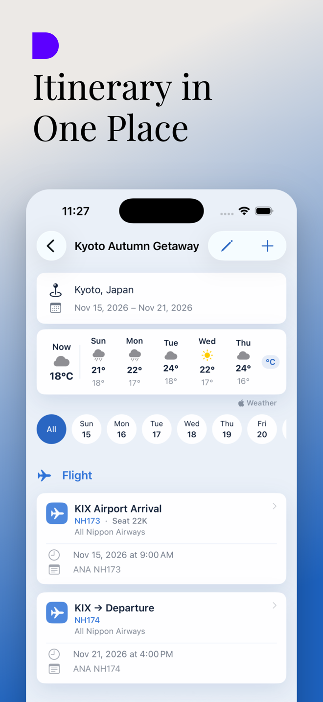 Journeyfolio app screen 5
