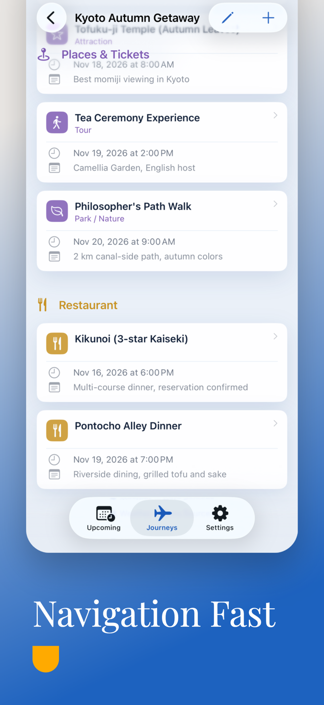 Journeyfolio app screen 6