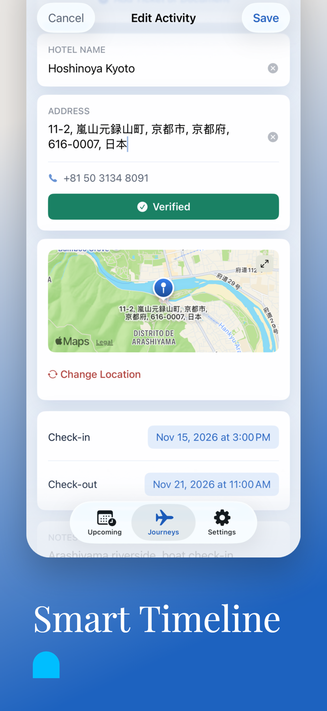 Journeyfolio app screen 8